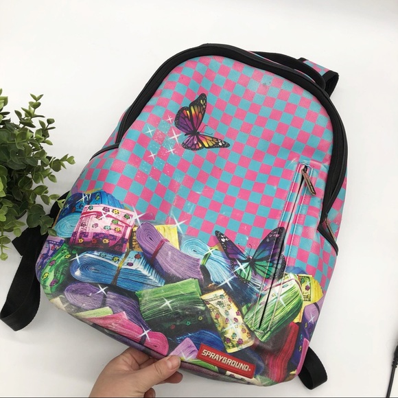sprayground rainbow stacks backpack
